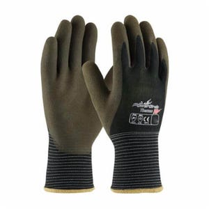 PIP® PowerGrab™ 41-1430 Thermo Protective Glove, Latex Palm, Synthetic, Abrasion/Cold, Cut/Puncture/Tear Resistant, Brown/Black/Blue