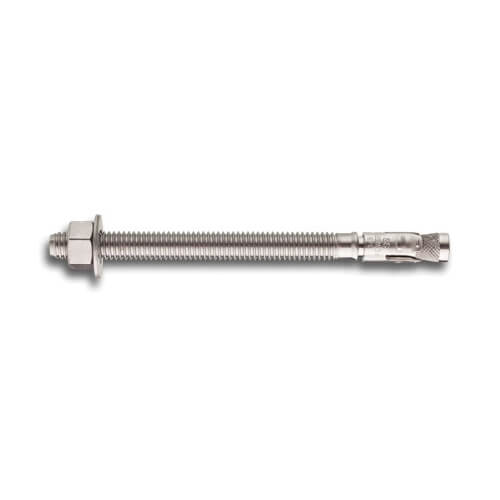 DeWALT® Power-Stud+® SD6 7624SD6 Expansion Wedge Anchor, 1/2 in dia, 5-1/2 in OAL, 3-3/4 in L Thread, 316 SS, Zinc Plated
