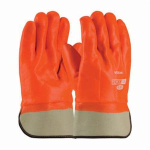 PIP® ProCoat® 58-7305 Dipped Insulated Men's Chemical-Resistant Gloves, Universal, Hi-Viz Orange, Foam Lining, 10 in L
