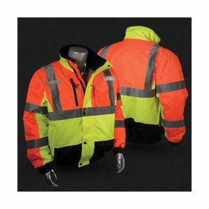 Radians® SJ12-3ZMS Bomber Jacket, Waterproof, Quilted Polyester, Zipper Closure, Multi Color