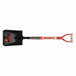 Razor-Back® 42101 Square Point Shovel with Tab Socket, Tempered Steel Blade, 30 in Handle Length, Hardwood Handle