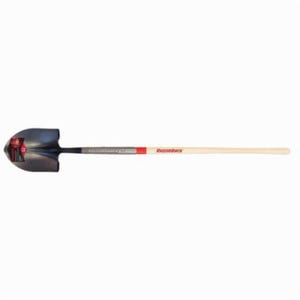 Razor-Back® SuperSocket® 45530 Round Point Shovel, Steel Blade, 48 in Handle Length, Hardwood Handle