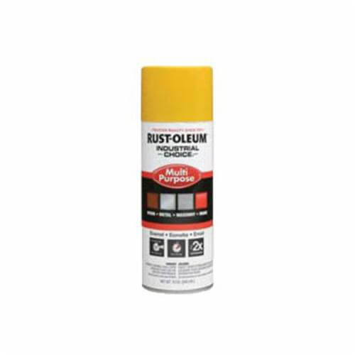 Rust-Oleum® 1644830 1600 System Multi-Purpose Enamel Spray Paint, 12 oz Container, Liquid Form, Safety Yellow, 12 to 15 sq-ft/can Coverage