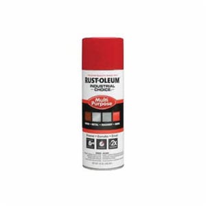Rust-Oleum® 1660830 1600 System Multi-Purpose Enamel Spray Paint, 12 oz Container, Liquid Form, Safety Red, 12 to 15 sq-ft/can Coverage