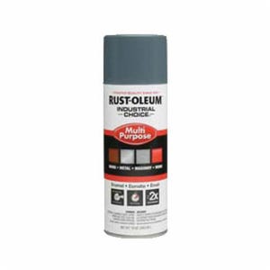 Rust-Oleum® 202214 1600 System Multi-Purpose Solvent Based Spray Paint, 12 oz Container, Aerosolized Mist Form, Machine Gray