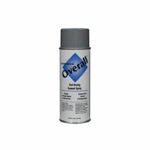 Rust-Oleum® V2413830 Overall® Economical Spray Paint, 10 oz Container, Liquid Form, Machine Gray, 5 to 8 sq-ft/can Coverage