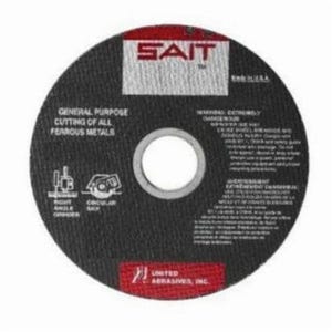 SAIT® 23317 Thin High Speed Cut-Off Wheel, 7 in dia x 0.045 in Thick, 5/8 in Center Hole, A46N Grit, Aluminum Oxide Abrasive