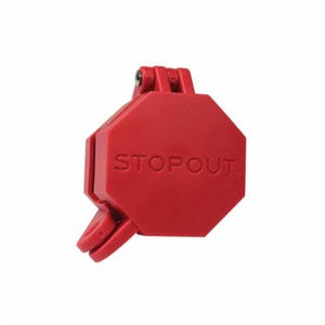 Accuform® KDD477 StopOut® Universal Glad Hand Lockout, for Use with Standard Valve, Plastic, Red