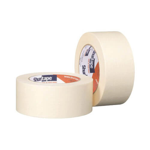 Shurtape® 140431 CP 105 Economical General Purpose Masking Tape, 55 m L x 24 mm W, 4.6 mil Thick, Synthetic Rubber Adhesive