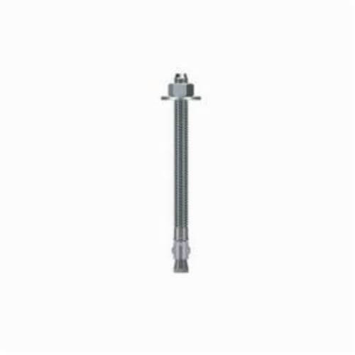 Simpson Strong-Tie® WA37500 Wedge-All® Wedge Anchor, 3/8 in dia, 5 in OAL, 3-7/8 in L Thread, Carbon Steel, Zinc Plated