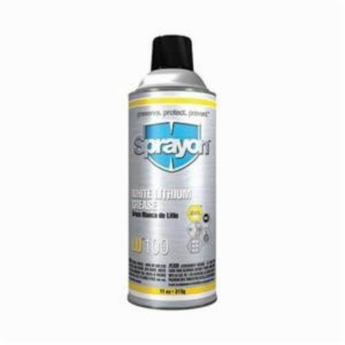 Sprayon® S00100000 LU™100 Medium Pressure Grease, 16 oz Aerosol Can, Liquid Form, White, 20 to 275°F