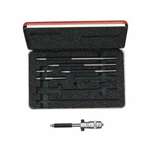 Starrett® 124BZ Solid Rod Inside Micrometer Set, 2 to 12 in, Graduations: 0.001 in, Steel