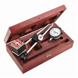 Starrett® 657EZ Indicator Holder Set with Finished Wood Case, 9-21/34 in OAL, 3/8 in dia x 9-7/32 in L Rod