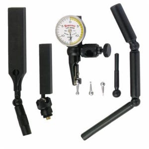 Starrett® 711LCSZ 711 Last Word® Shaded Dial Test Indicator, 0.03 in Measuring, 0 to 15 to 0 Dial Reading, Graduations 0.0005 in