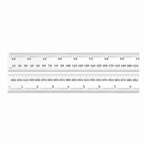 Starrett® C636-1000 Precision Rule, Imperial/Metric, Graduations #36 - 32nds and 1/2mm One Side; 64ths and mm on Reverse Side