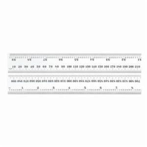Starrett® C636-1000 Precision Rule, Imperial/Metric, Graduations #36 - 32nds and 1/2mm One Side; 64ths and mm on Reverse Side