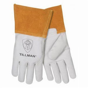 Tillmanâ„¢ 1328 Welding Glove, 4 in, Premium Grade, Goat Skin Leather, Unlined, Heat Resistant, Pearl