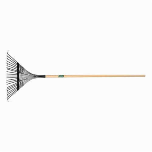 UnionTools® 64430 Leaf Rake, 22 Tines, Steel, Hardwood Handle