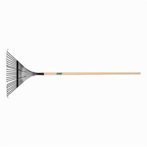 UnionTools® 64430 Leaf Rake, 22 Tines, Steel, Hardwood Handle