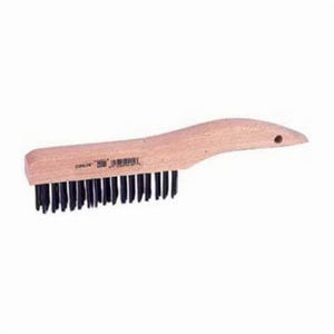 Weiler® Vortec Pro® 25100 Scratch Brush, 5 in Brush, 10 in L x 1 in W Block, 1 in L Steel Trim, 10.75 in Brush Length