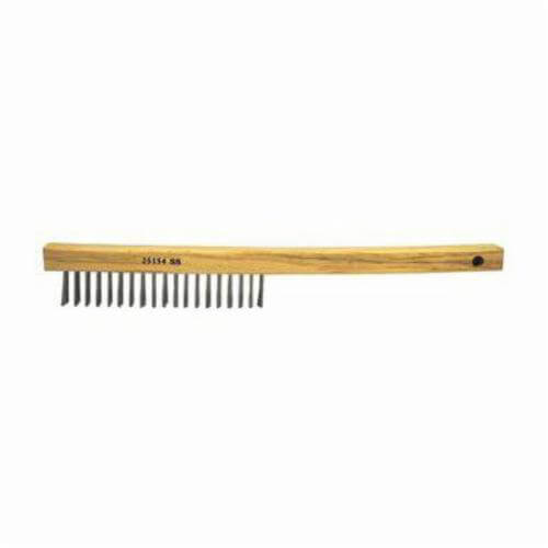 Weiler® Vortec Pro® 25154 Hand Wire Scratch Brush, 6 in Brush, 13-1/2 in L x 1 in W Block, 1 in L SS Trim