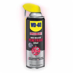 WD-40® 300004 Specialist® Fast Acting Rust Release Penetrant Spray, 11 oz Aerosol Can, Liquid, Clear Glass