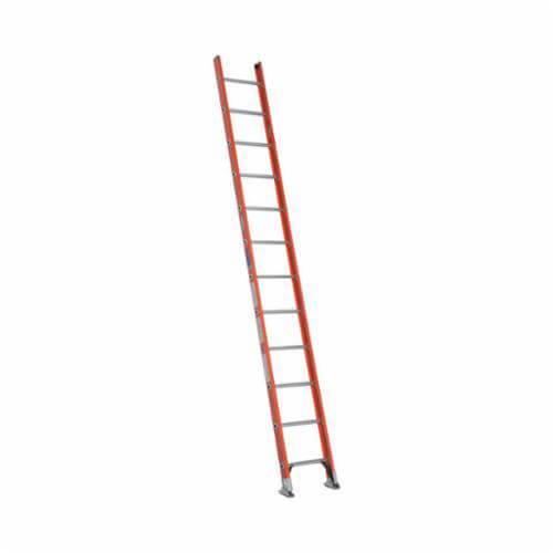 Werner® D6212-1 Type IA Duty Single Section Straight Ladder, 12 ft H x 19 in W, 300 lb Load, 12 ft Top Step
