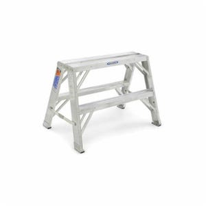 Werner® TW372-30 Type IA Duty Work Stand, 2 ft H, 300 lb Load, 2 Steps, 24 in Top Step, Aluminum