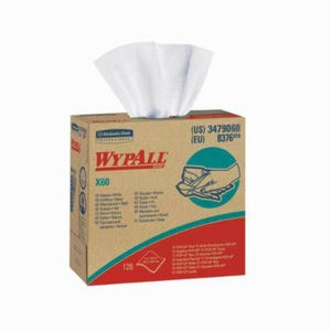 WypAll* 34790 X60 High Tech Disposable Wiper, Hydroknit*, White