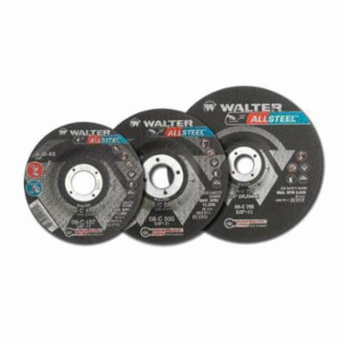 Walter Surface Technologies Allsteel™ 08C900 Flat General Purpose Depressed Center Wheel, 9 in dia x 1/4 in Thick, 7/8 in Center Hole