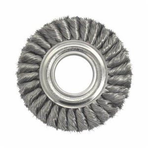 Weiler® 09180 2-Section Wheel Brush, 6 in dia Brush, 7/8 in W Face, 0.016 in dia Standard/Twist Knot Filament/Wire
