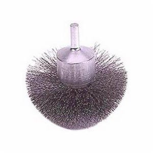 Weiler® 10040 Circular Flared End Brush, 2-3/4 in dia Brush, Crimped, 0.02 in dia Filament/Wire, Steel Fill