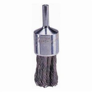 Weiler® 10217 Stem Mount End Brush, 1/2 in dia Brush, Knot, 0.014 in dia Filament/Wire, Steel Fill, 1-1/8 in L Trim