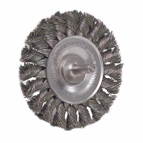 Weiler® 17681 Wheel Brush, 3-1/4 in dia Brush, 3/8 in W Face