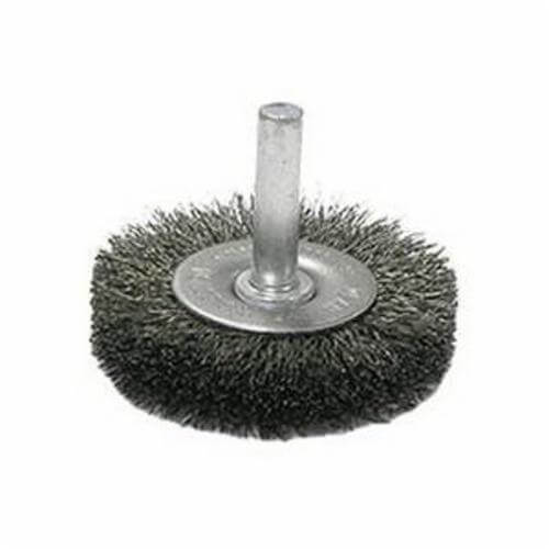 Weiler® 17956 Radial Wheel Brush, 2 in dia Brush, 0.0118 in dia Crimped Filament/Wire