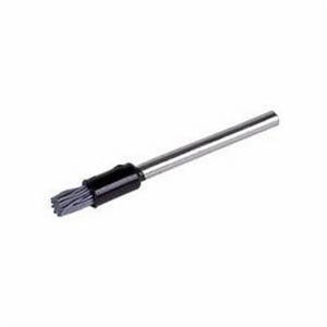 Weiler® 26138 Miniature End Brush, 1/4 in dia Brush, Crimped, 0.018 in dia Filament/Wire, Silicon Carbide Fill, 3/8 in L Trim