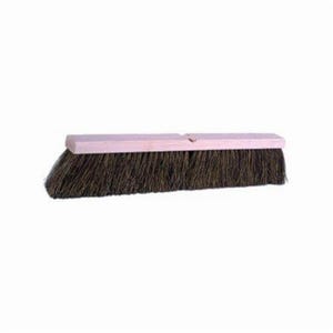 Weiler® 42023 Threaded Tip Push Broom, 24 in OAL, 4 in L Trim, Medium/Coarse Sweep Face, Brown Palmyra Bristle