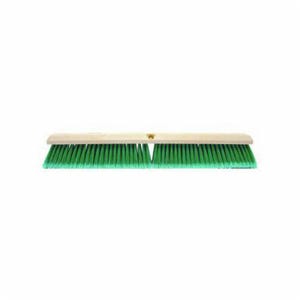 Weiler® 42163 Perma-Sweep™ Push Broom Head, 18 in OAL, 3 in L Trim, Fine Sweep Face, Flagged Green Polystyrene Bristle