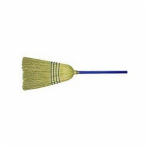 Weiler® 44548 Light Industrial Upright Broom, Corn/Fiber Bristle, 17 in L Trim, Wood Handle, 57 in OAL
