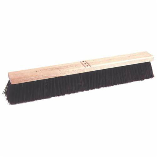 Weiler® 44587 Push Broom, 24 in OAL, 3-1/4 in L Trim, Coarse Sweep Face, Maroon Polypropylene Bristle