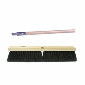 Weiler® 44872 Push Broom Kit, 24 in OAL, 3 in L Trim, Coarse Sweep Face, Black Tempered Steel Bristle