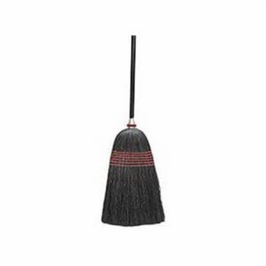 Weiler® 70304 Light Industrial Upright Broom, Corn Bristle, 16 in L Trim, Wood Handle, 56 in OAL