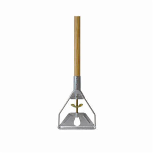 Weiler® 75131 Industrial Grade Wet Mop Handle with Plated Metal Head, 54 in L, Wood, Screw Connection