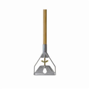Weiler® 75132 Industrial Grade Wet Mop Handle with Plated Metal Head, 54 in L, Wood, Spring Connection