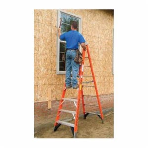 Werner® 7410 Step Ladder, Type IAA, Series: 7400, 10 ft Ladder Height, 375 lb, ANSI Code: A14.5, 9 Steps