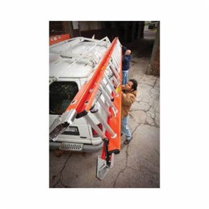 Werner® D6232-2 Flat D-Rung Extension Ladder, 32 ft OAL, 300 lb Load, 12 in Adjustable Increments, A14.5