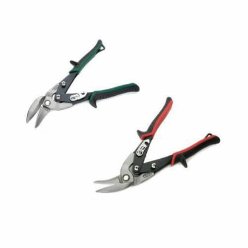 Williams® Aviation Snip Set, Offset, 2 pc, Specifications: 18 ga Cold Rolled/22 ga Stainless Steel Cutting Capacity, Bi-Mold/Comfort Grip/Angled Handle
