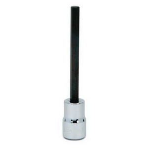 Williams® Socket Driver Bit, Long Length, Metric, 3/8 in Drive, Hex Bit, 6 mm Bit, 21/32 in Bit Length, 6 in OAL, Polished Chrome