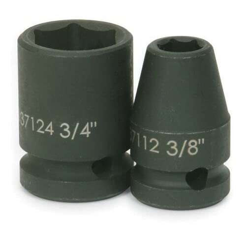 Williams® 37112 Supertorque® Standard Socket, Impact Rated, Imperial, 1/2 in Drive, Shallow Length Socket, 3/8 in Socket
