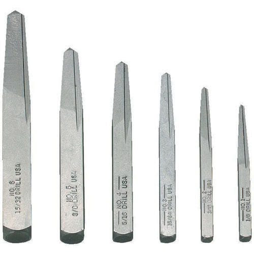 Williams® JHWEXS-30 Screw Extractor Set, Straight Tapered Flute, Imperial, 1/8 in, 6 pc, Steel
